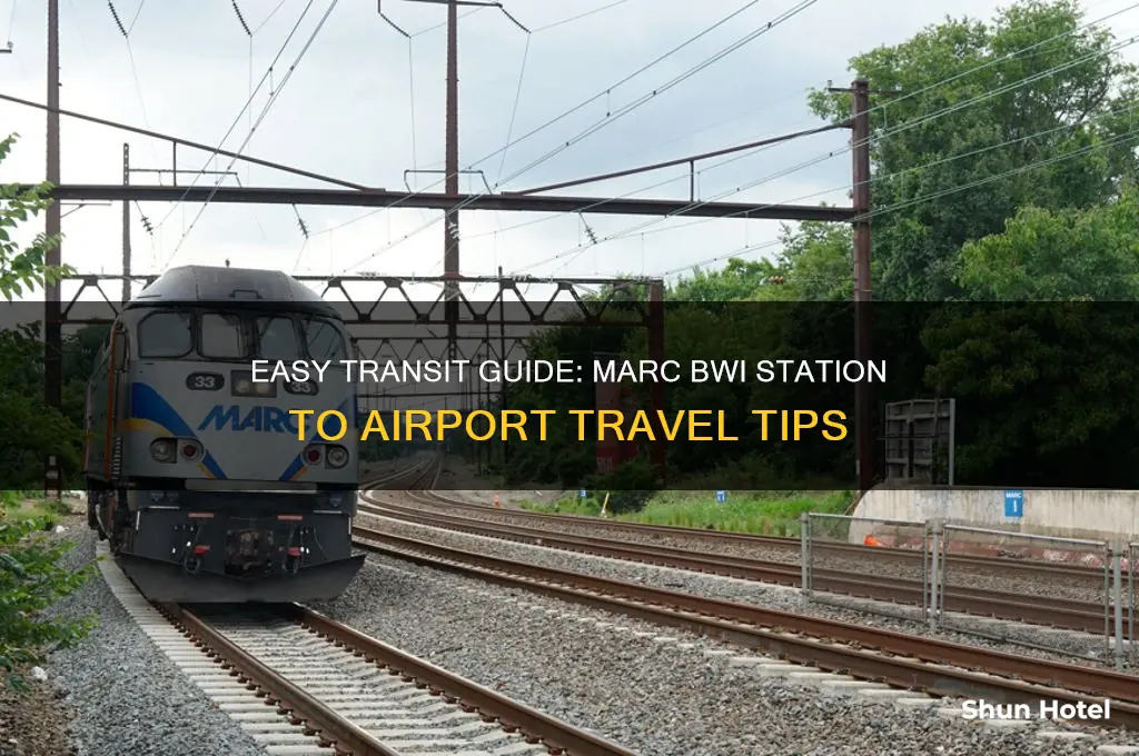how to get from marc bwi station to airport