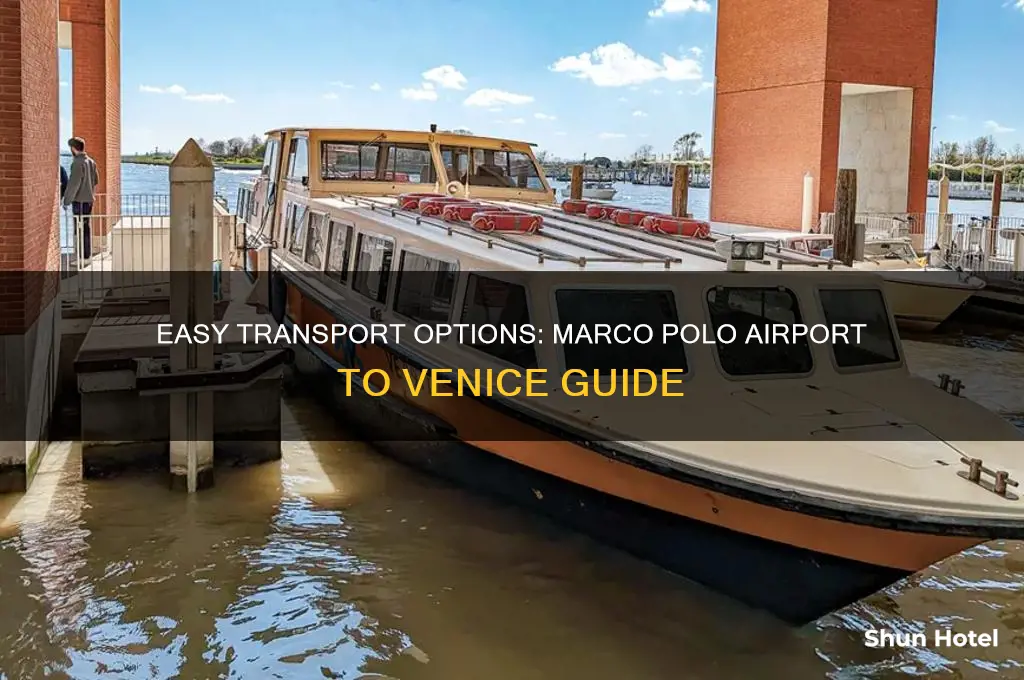 how to get from marco polo airport into venice