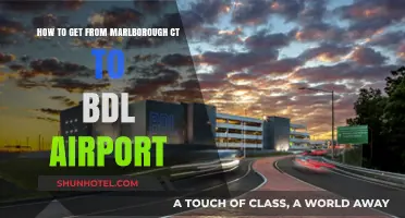 Easiest Route from Marlborough, CT to Bradley Airport (BDL)