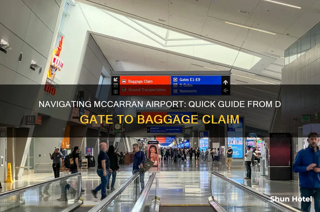 how to get from mccarran airport d gate to baggage