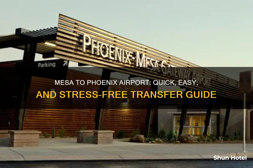 how to get from mesa airport to phoenix airport