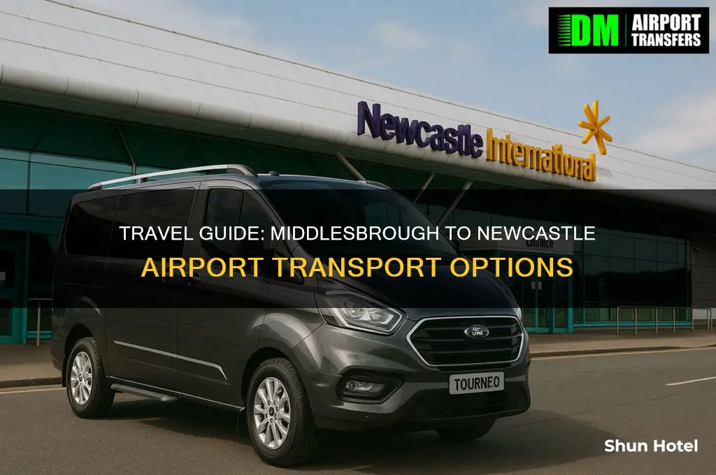 how to get from middlesbrough to newcastle airport