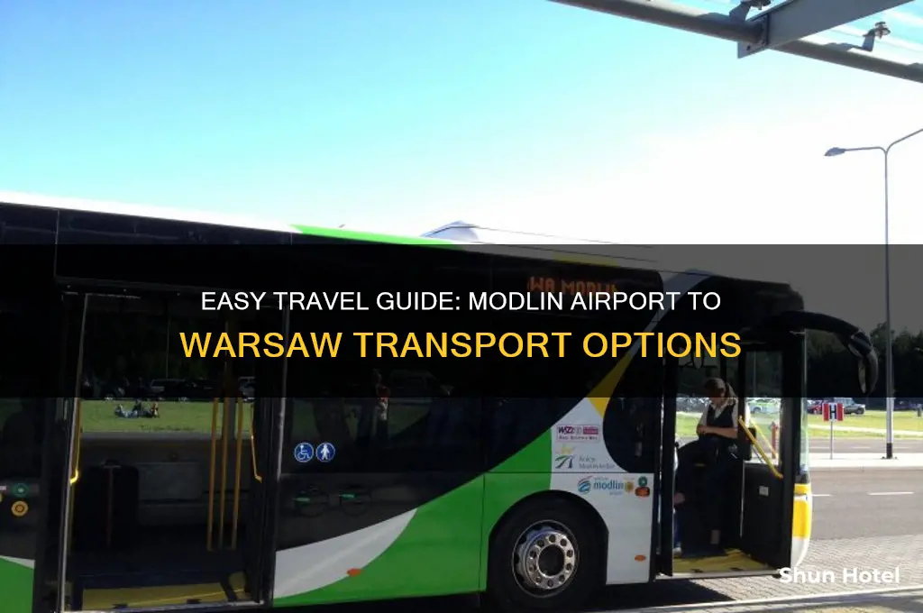how to get from modlin airport to warsaw