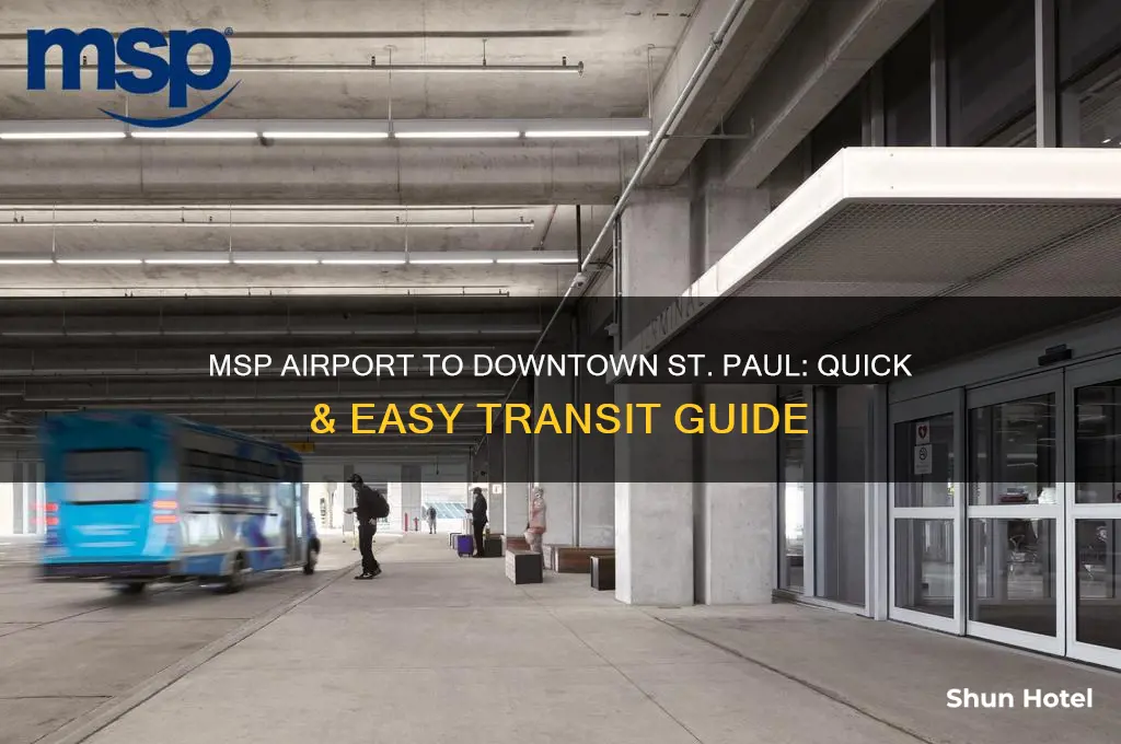 how to get from msp airport to downtown st paul