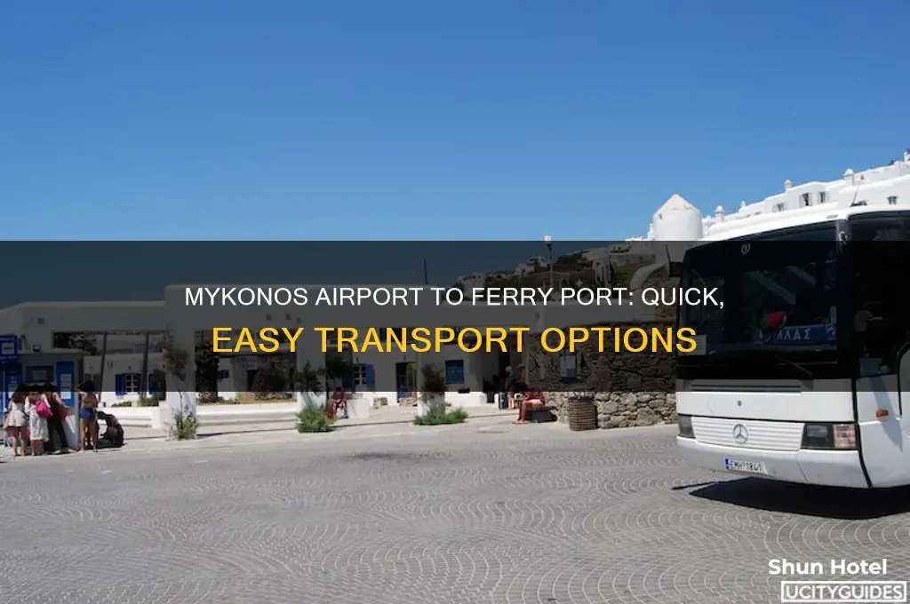 how to get from mykonos airport to ferry port