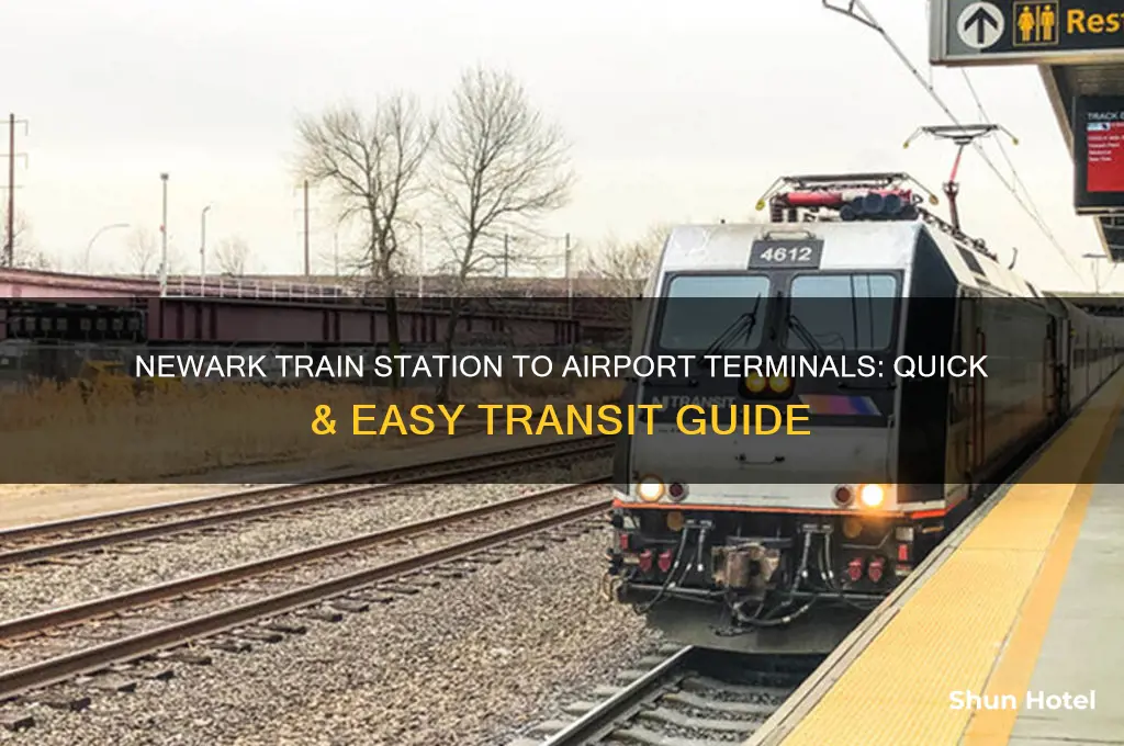 how to get from newark train station to airport terminals