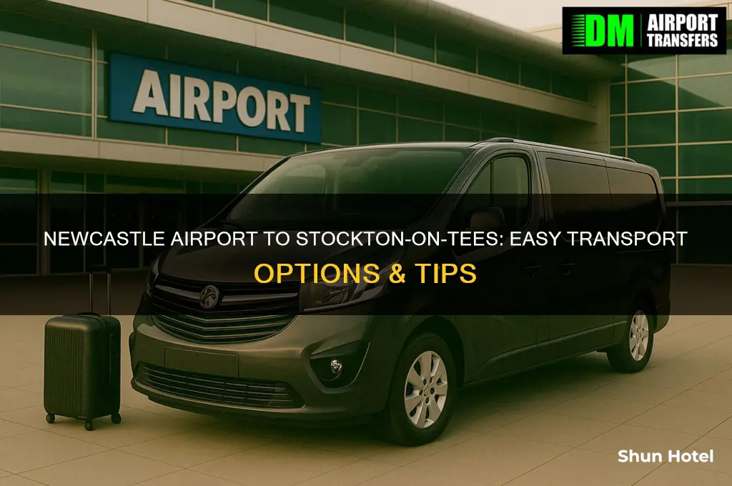 how to get from newcastle airport to stockton on tees