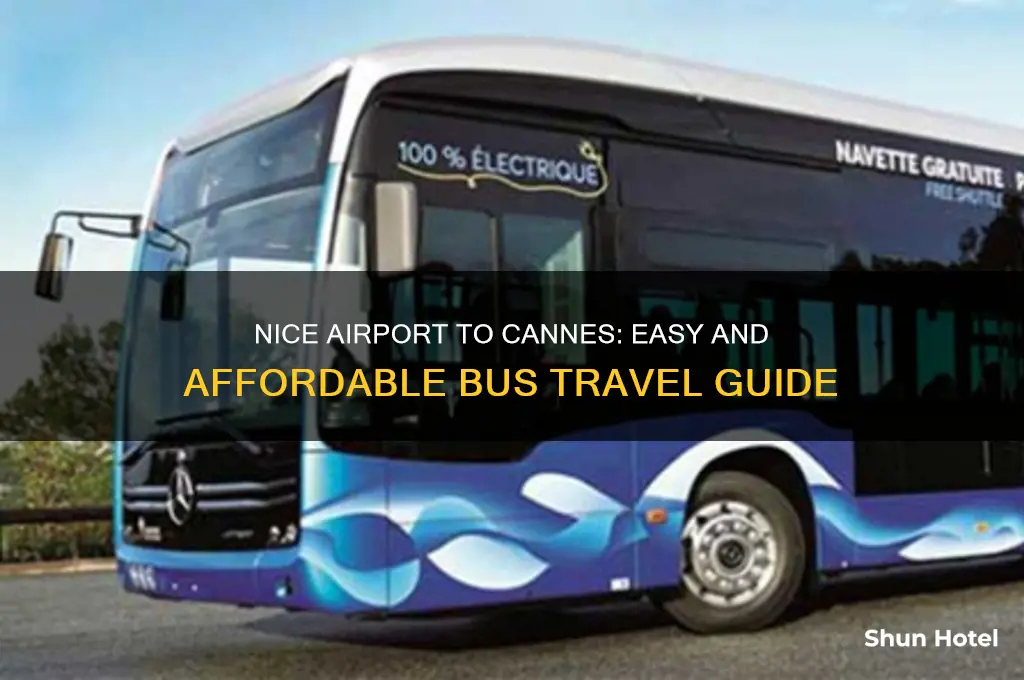 how to get from nice airport to cannes by bus