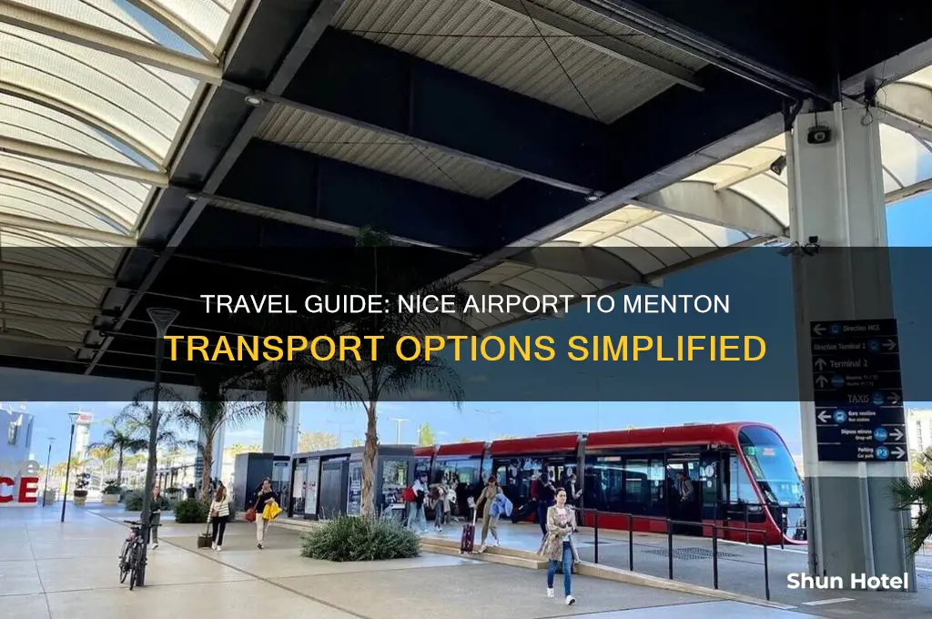 how to get from nice airport to menton