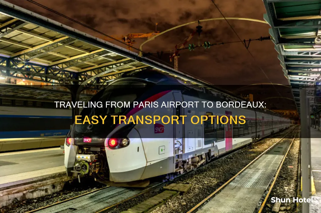 how to get from paris airport to bordeaux