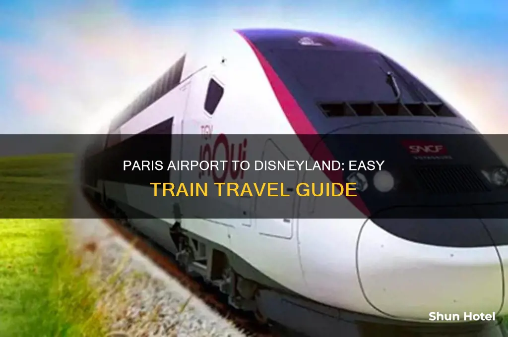 how to get from paris airport to disneyland by train