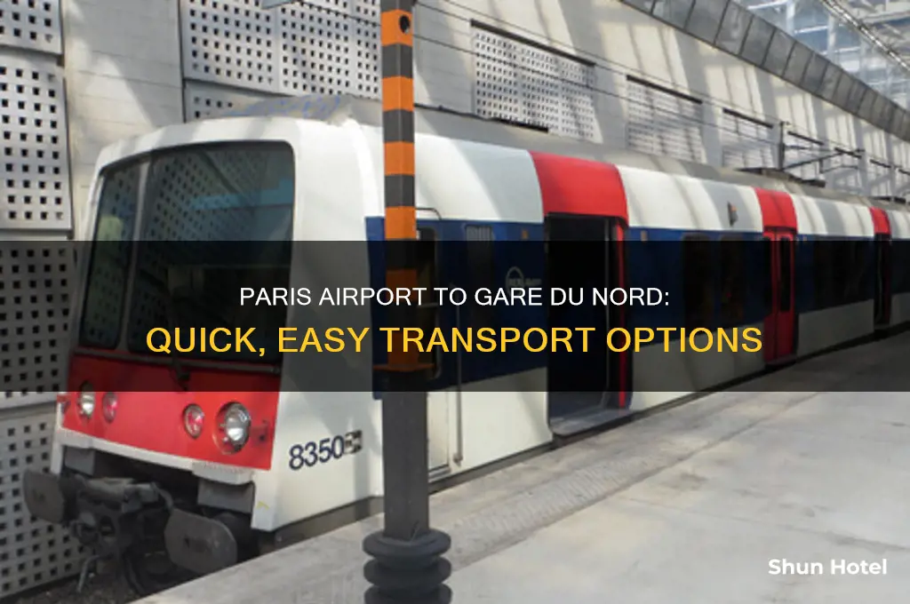 how to get from paris airport to gare du nord