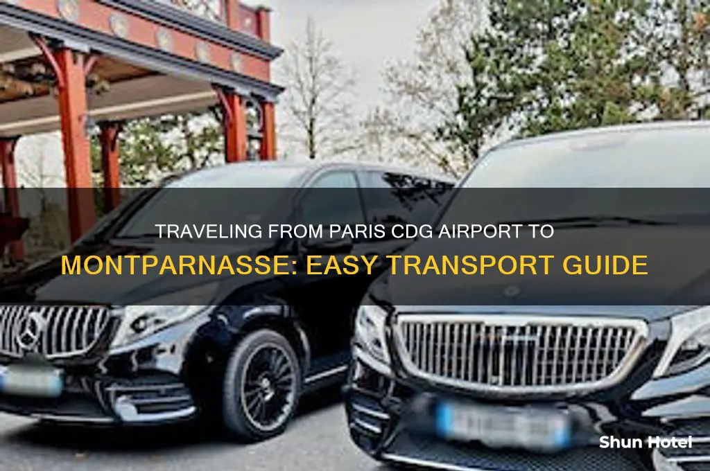 how to get from paris cdg airport to paris montparnasse