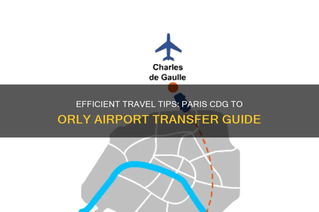 how to get from paris cdg to orly airport