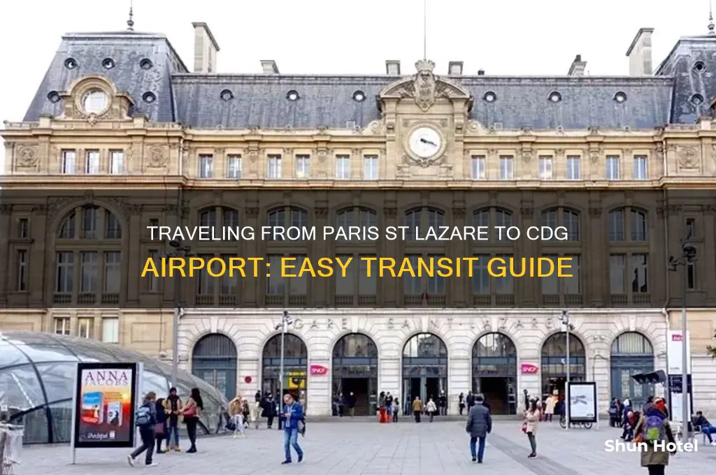 how to get from paris st lazare to cdg airport