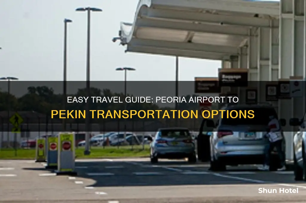 how to get from peoria airport to pekin