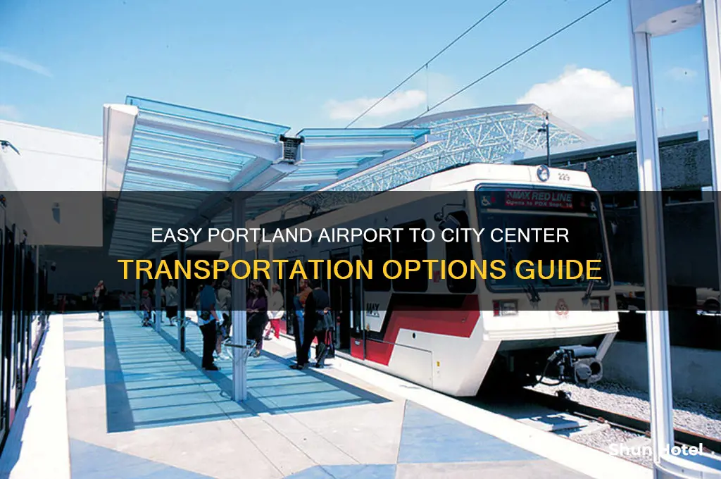 how to get from portland airport to city center