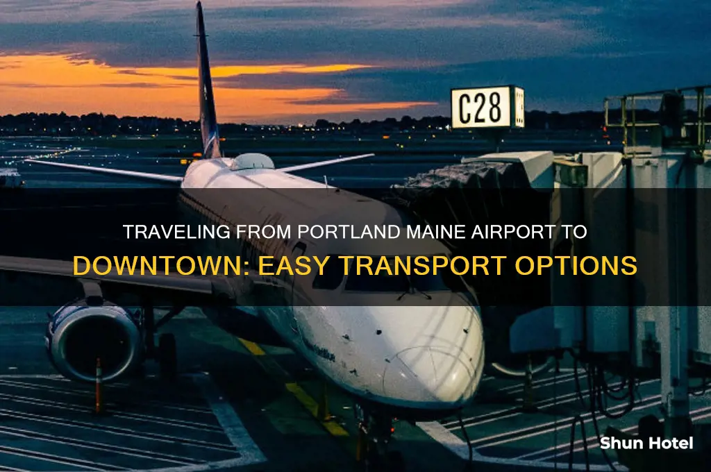 how to get from portland maine airport to downtown