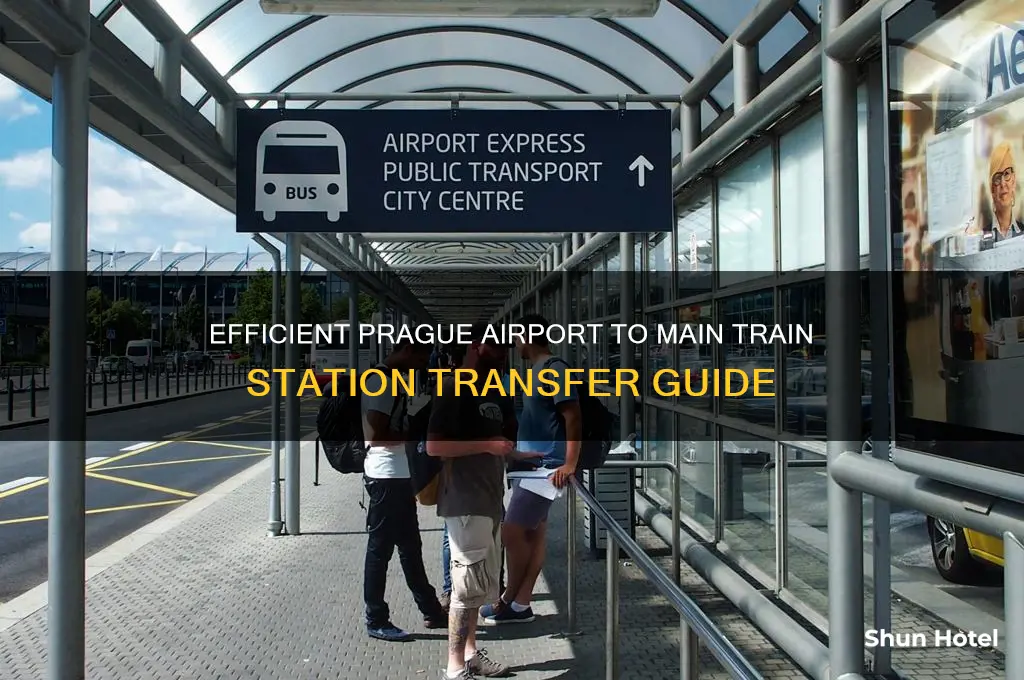 how to get from prague airport to main train station