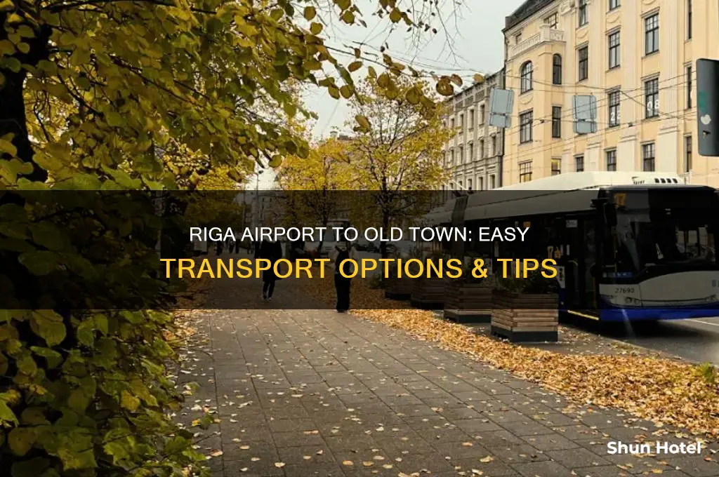 how to get from riga airport to old town