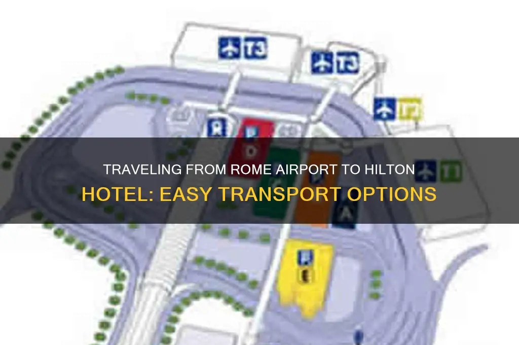 how to get from rome airport to hilton hotel