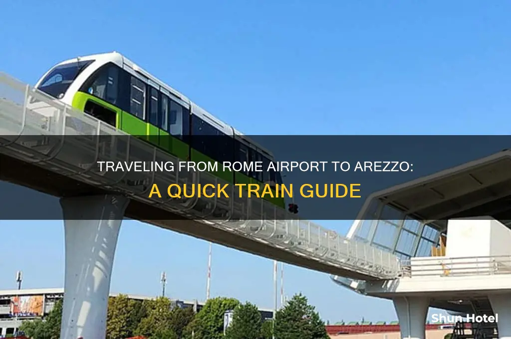 how to get from rome airport to train for arezzo