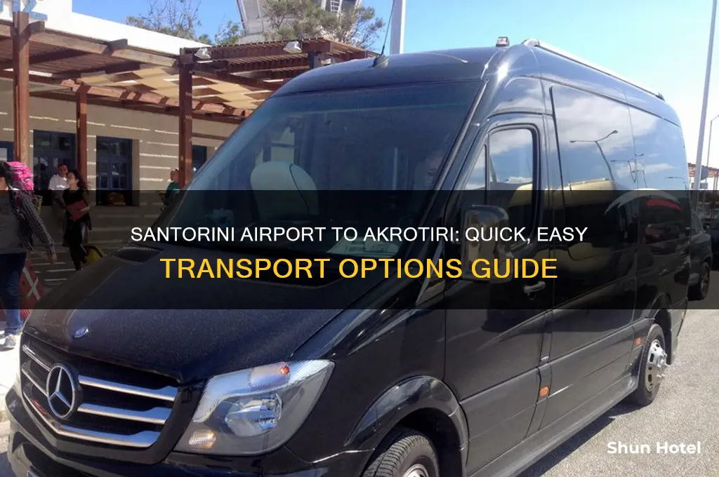 how to get from santorini airport to akrotiri