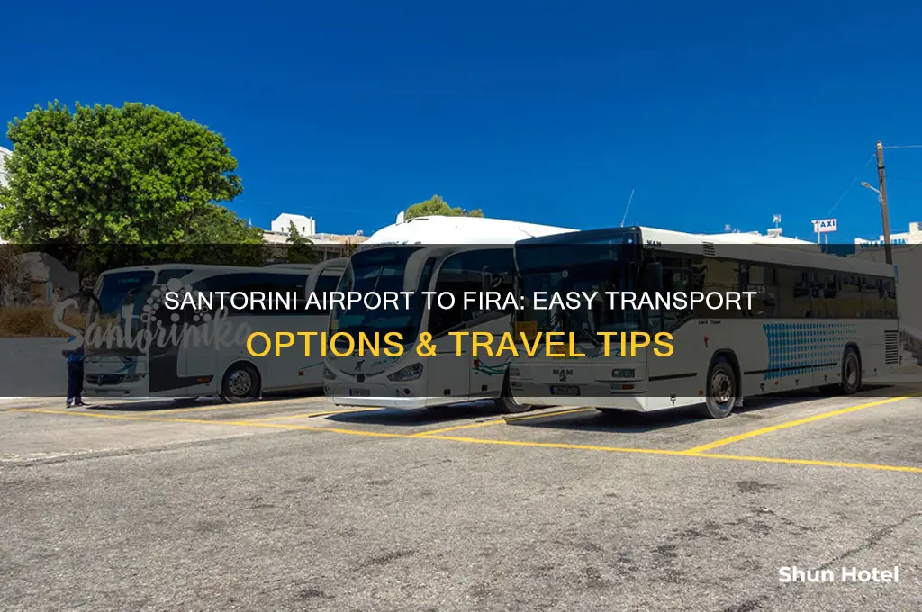 how to get from santorini airport to fira