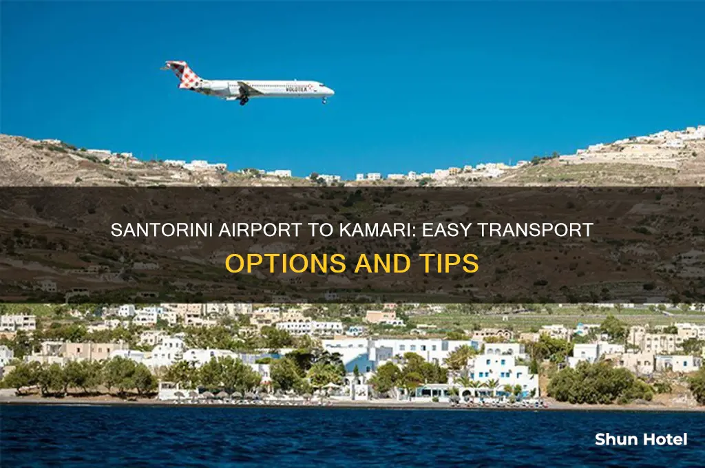 how to get from santorini airport to kamari