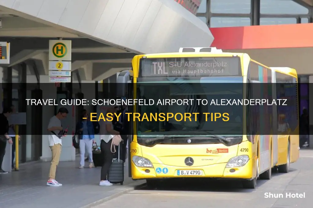 how to get from schoenefeld airport to alexanderplatz