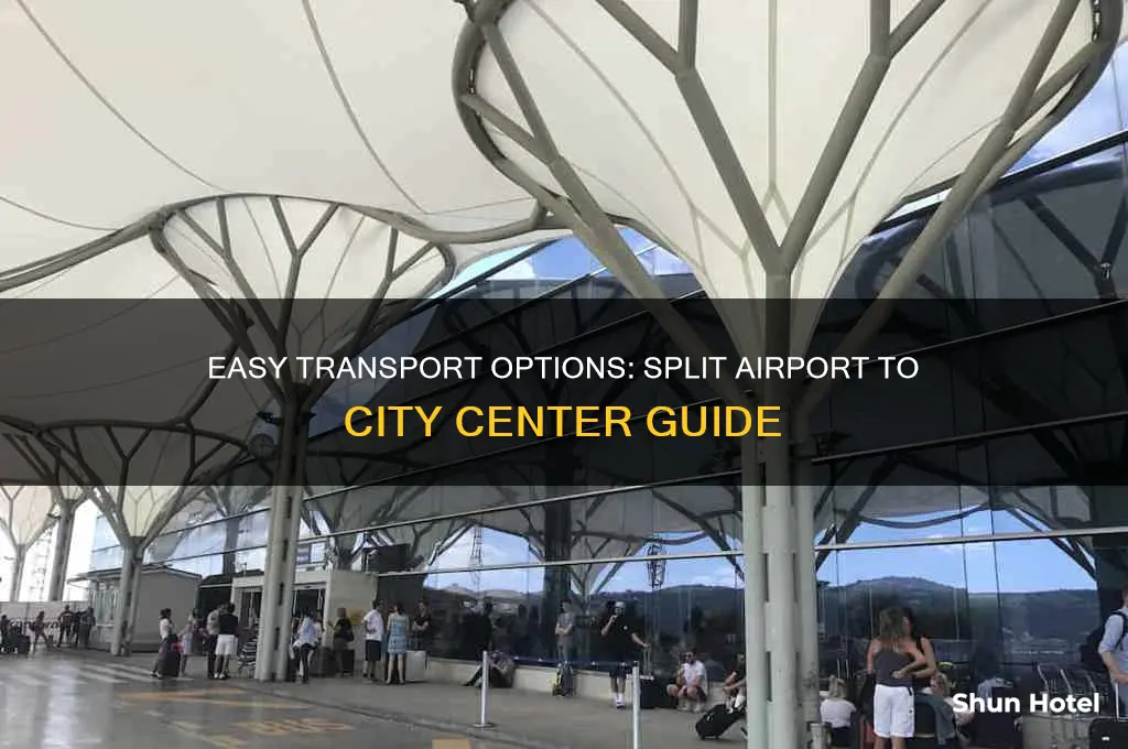 how to get from split airport into town