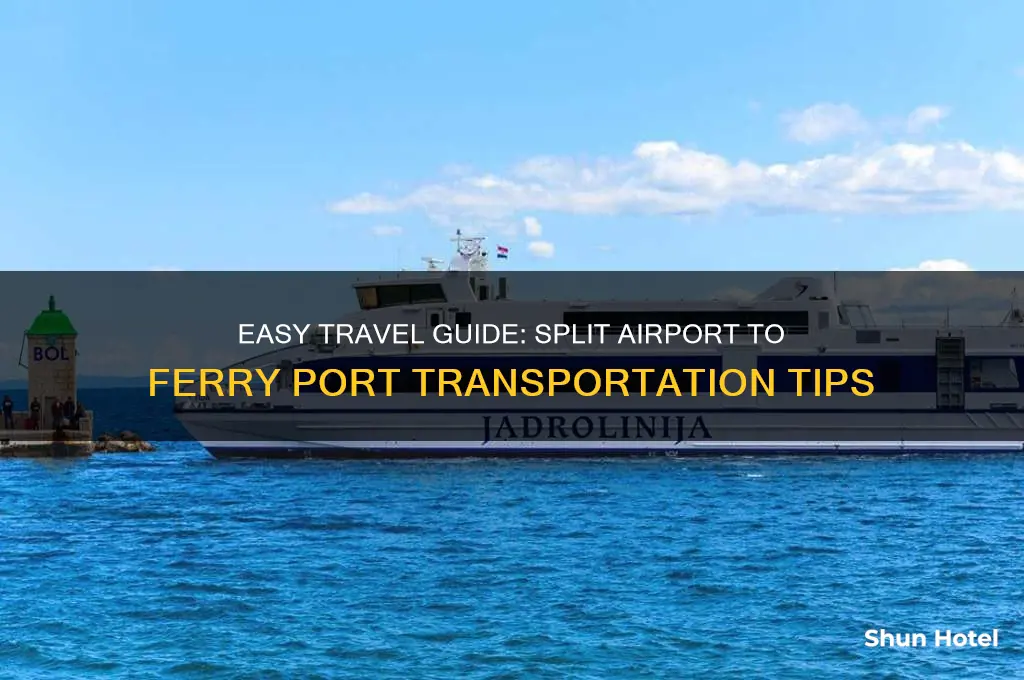 how to get from split airport to ferry port