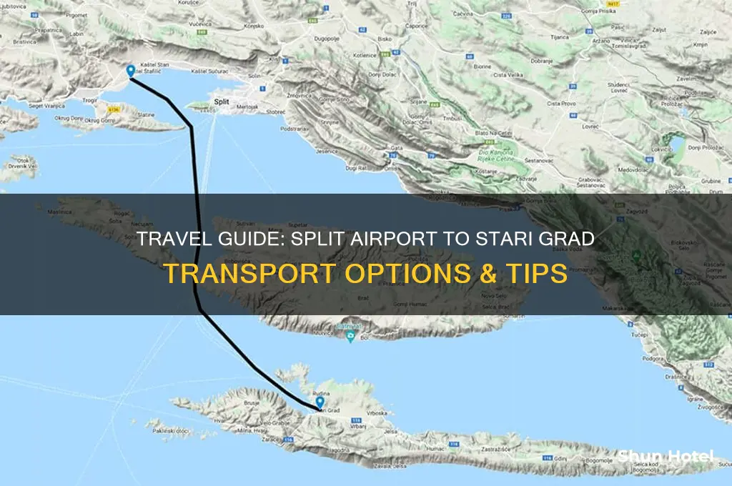 how to get from split airport to stari grad