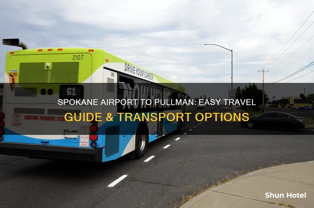 how to get from spokane airport to pullman