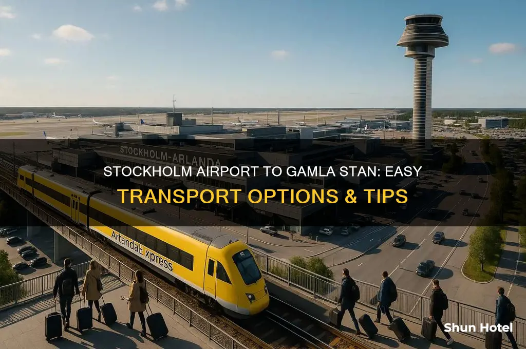how to get from stockholm airport to gamla stan