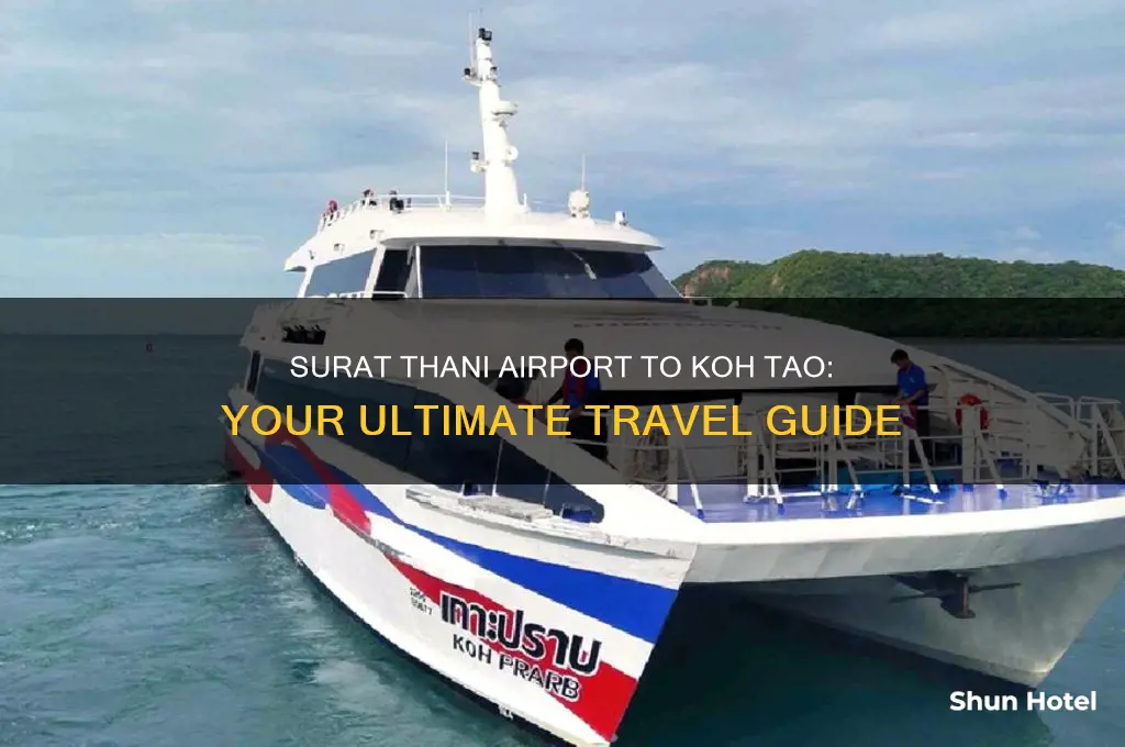 how to get from surat thani airport to koh tao