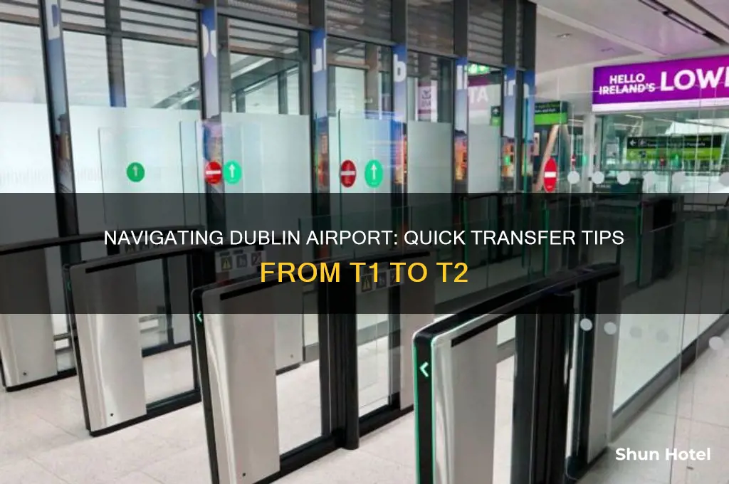 how to get from t1 to t2 at dublin airport