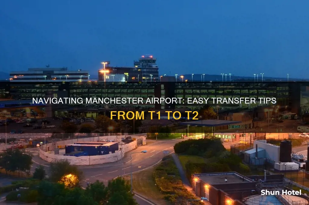 how to get from t1 to t2 manchester airport