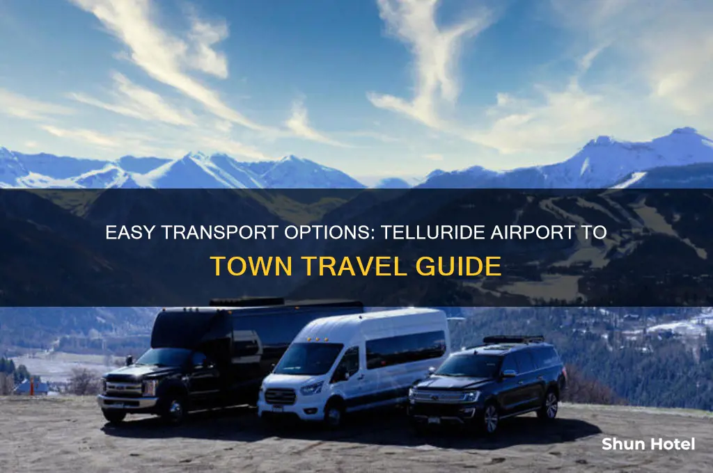 how to get from telluride airport to town