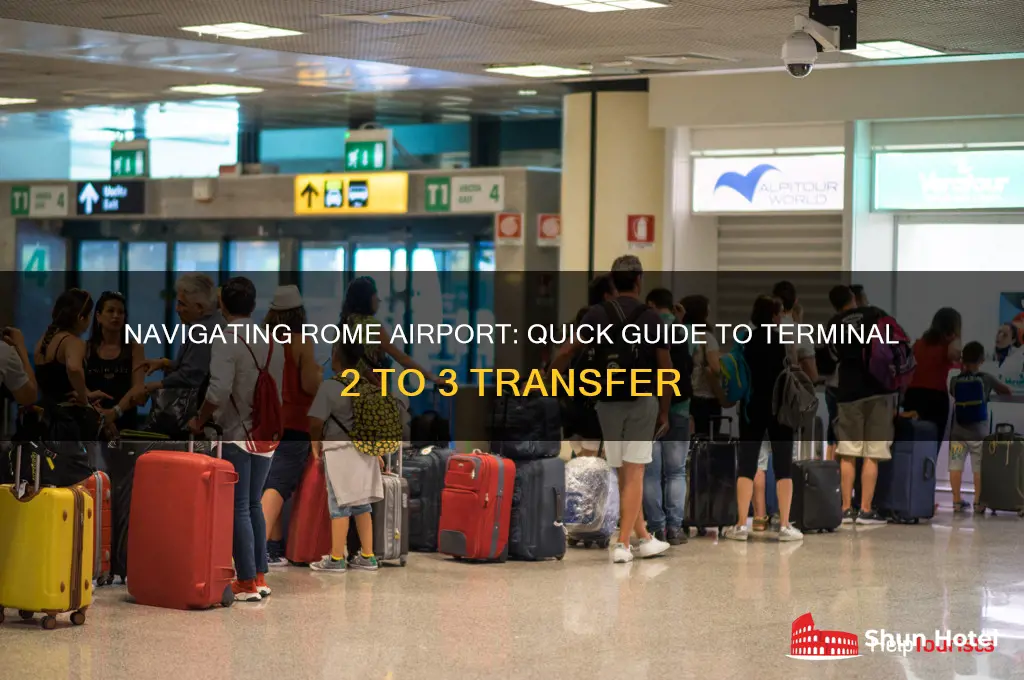 how to get from terminal 2 to 3 rome airport