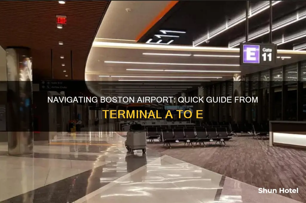 how to get from terminal a to e boston airport