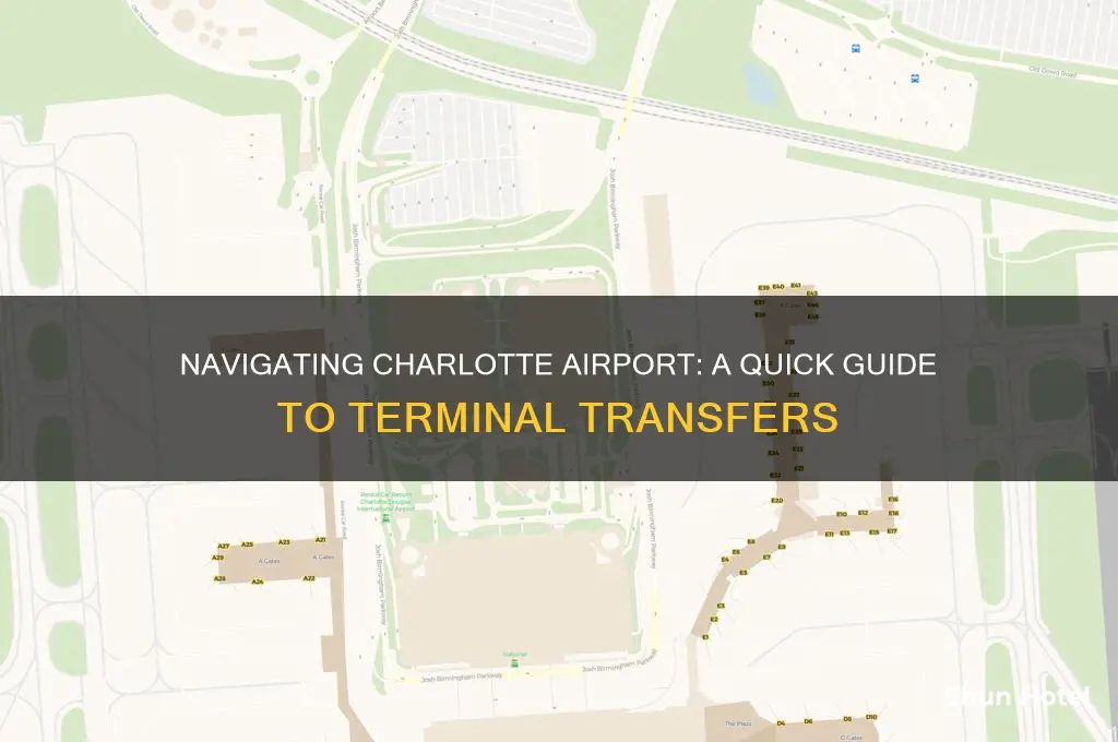 how to get from terminals in charlotte airport