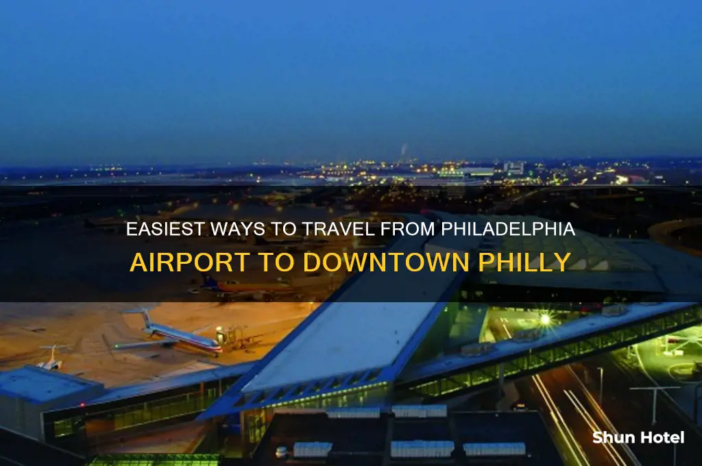 how to get from the airport to downtown philadelphia