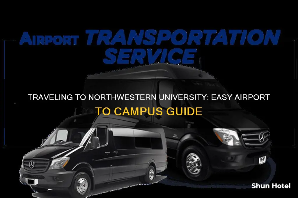 how to get from the airport to northwestern university