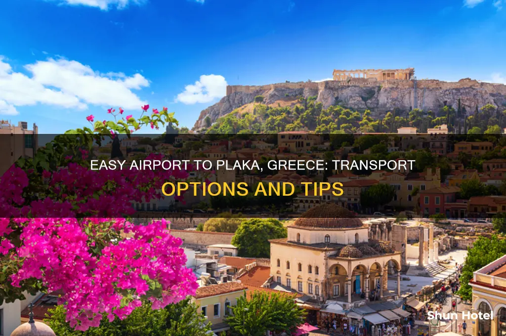 how to get from the airport to plaka greece