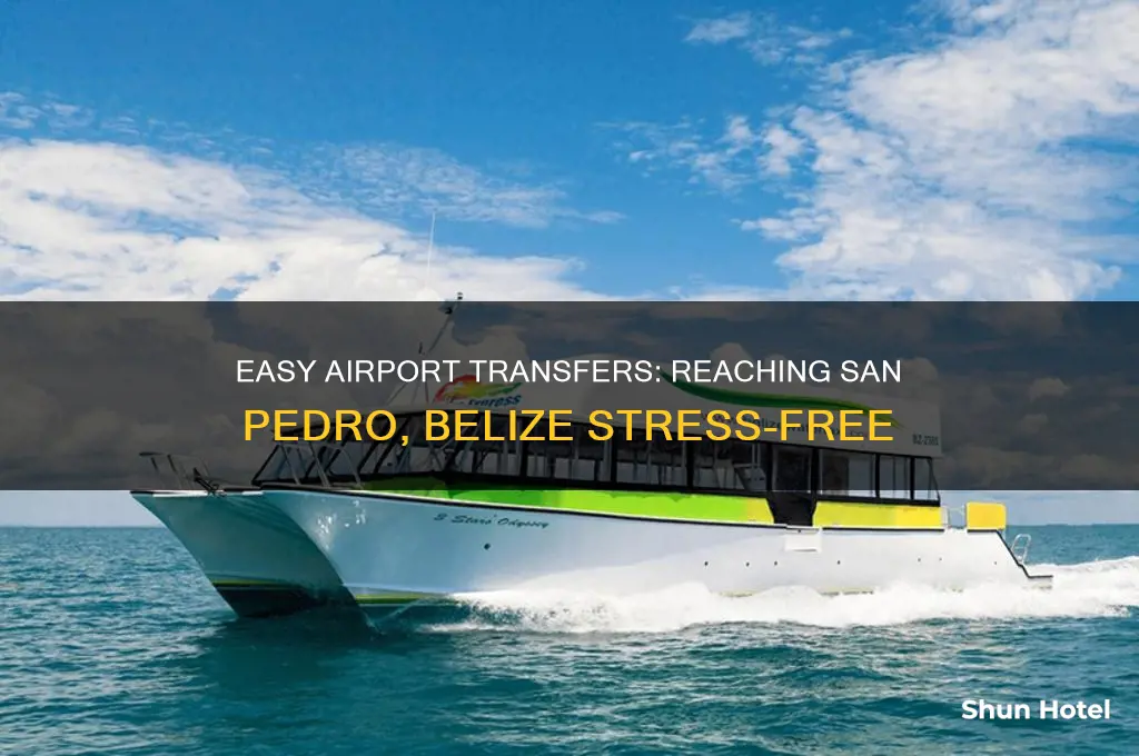 how to get from the airport to san pedro belize