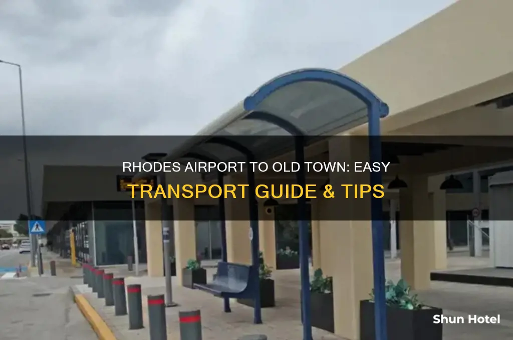 how to get from thodes airport to rhodes old town