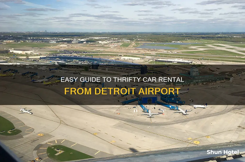 how to get from thrifty car rental from detriot airport