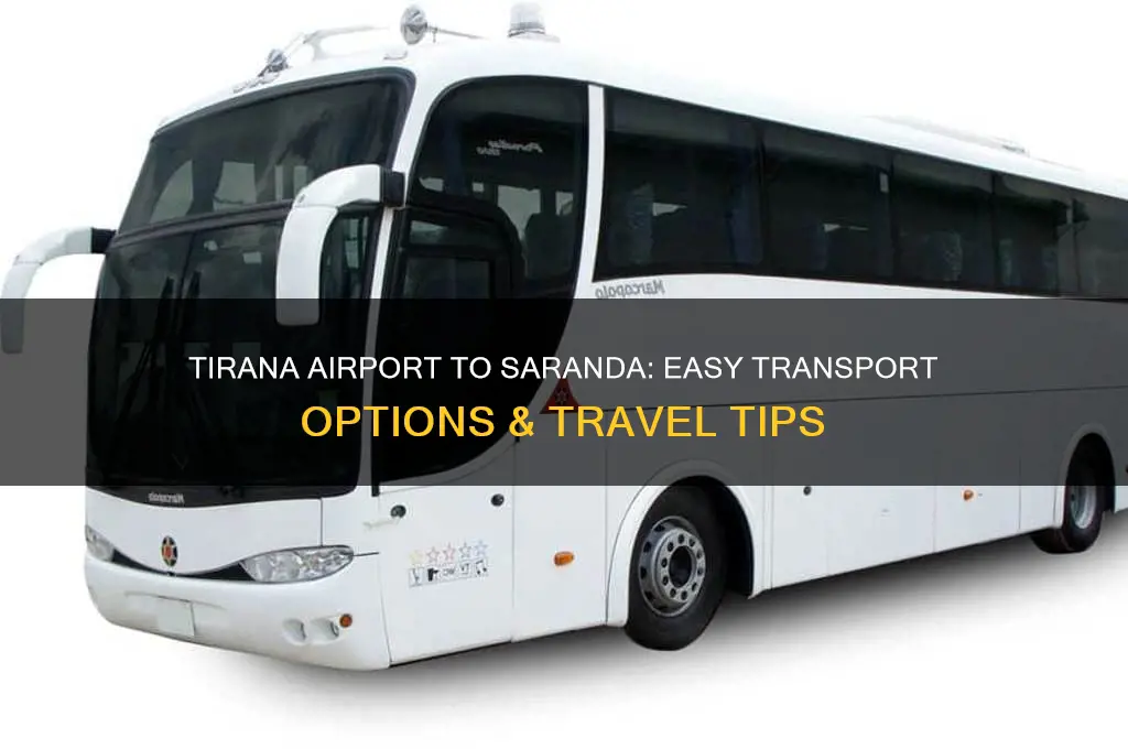 how to get from tirana airport to saranda