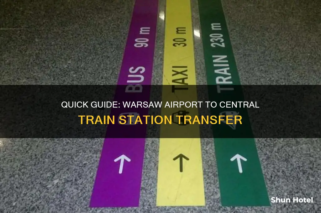 how to get from warsaw airport to central train station